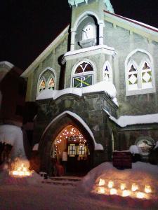 2008年雪あかりのカトリック富岡教会3