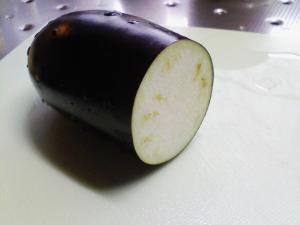 庭でとれた茄子 庭でとれた茄子