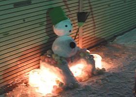 街の雪だるま