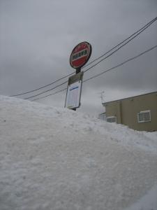 A Bus Stop In The Snow~埋もれてた| Copyright (C) Kazuo Yamamoto