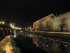 雪明かりの運河 雪明かりの運河