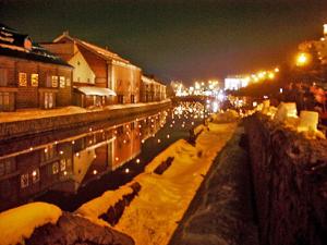 夜の小樽運河 | Copyright (C) 2008 mica.