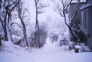 吹雪前の水天宮| Copyright (C) Kazuo Yamamoto