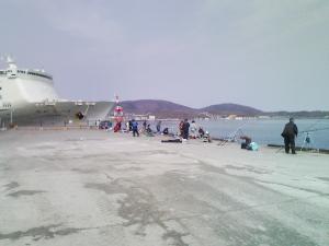 日曜のフェリーターミナル