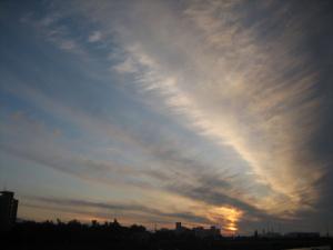 夕べの雲はこんな色。 夕べの雲はこんな色。