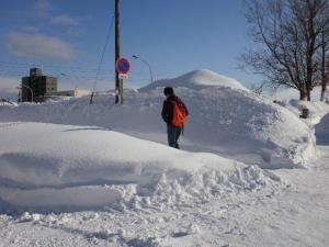 Sidewalk near JR Minami Otaru Station
