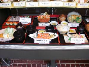 Show Window of a Lakeside Restaurant