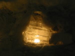 雪明かりの手宮線2 雪明かりの手宮線2