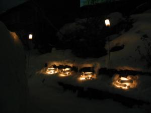 雪明かりの手宮線3 雪明かりの手宮線3