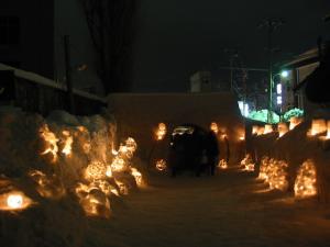 雪明かりの手宮線4 雪明かりの手宮線4